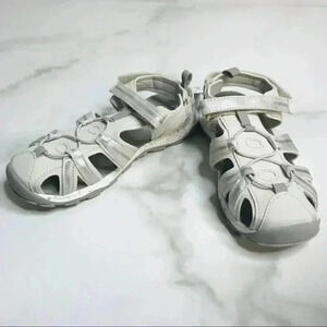 CAT & JACK SANDALS CHILDRENS 2 GRAY KALINDA VELCRO OUTDOOR PLAYGROUND SUMMER